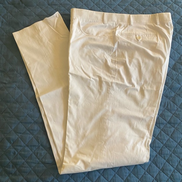 Men’s Canali Dress Pants Sz 36 White not hemmed and unworn. Stain. - Picture 1 of 5